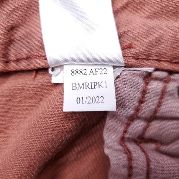 Aeropostale 90s Baggy Jeans Straight Leg Distressed Women 12 Brick Red - Picture 13 of 14